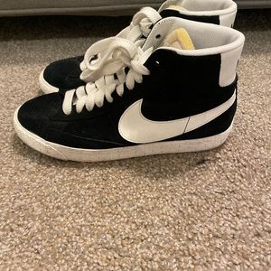 Nike black blazers high tops